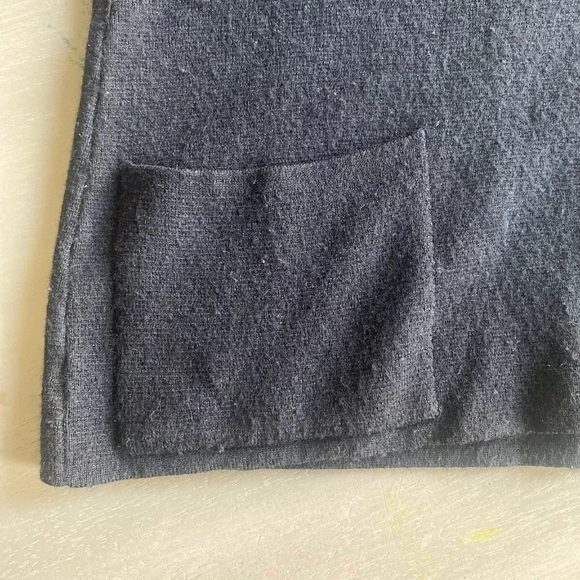 Vintage ULLA WOOL Blend OPEN NECK POLO SWEATER COASTAL Size L  Blk Made in Italy - Picture 4 of 7